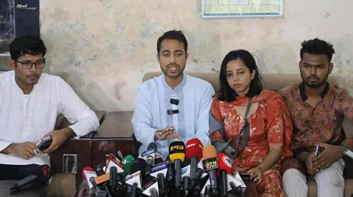 ছাত্রদল সমর্থিত প্যানেলের জিএস প্রার্থী তানজিলা হোসাইন বৈশাখী নির্বাচন বর্জনের ঘোষণা দেন