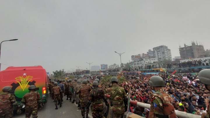 সংবর্ধনা মঞ্চে তারেক রহমান