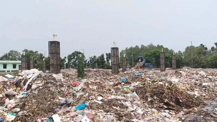 ময়লার ভাগাড়ে পরিণত হয়েছে বর্জ্য শোধনাগারটি&nbsp;