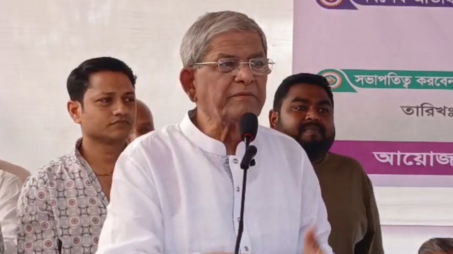 ফলক উন্মোচন অনুষ্ঠানে প্রধান অতিথির বক্তব্যে মির্জা ফখরুল ইসলাম আলমগীর