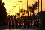 Argentina police bus plunges off bridge