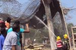 ঢালাই চলাকালে আগৈলঝাড়া ফিলিং স্টেশনের ছাদ ধসে পড়ে