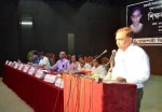 প্রতিবাদ সমাবেশে বক্তব্য রাখছেন স্বরাষ্ট্রমন্ত্রী আসাদুজ্জামান খাঁন কামাল