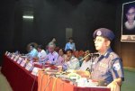 সমাবেশে বক্তব্য রাখছেন আইজিপি এ কে এম শহীদুল হক